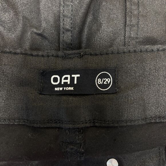 OAT New York Women Wide Leg Jeans Size 8/29 Black Denim D015 -15 - Picture 11 of 16